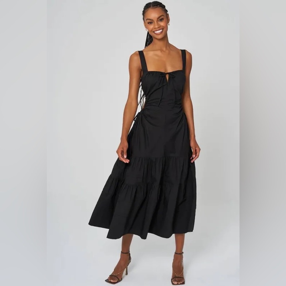 NWT Nicholas‎ The Label Betty Dress Size 4 (MSRP $552) LBD Black Summer Prairie